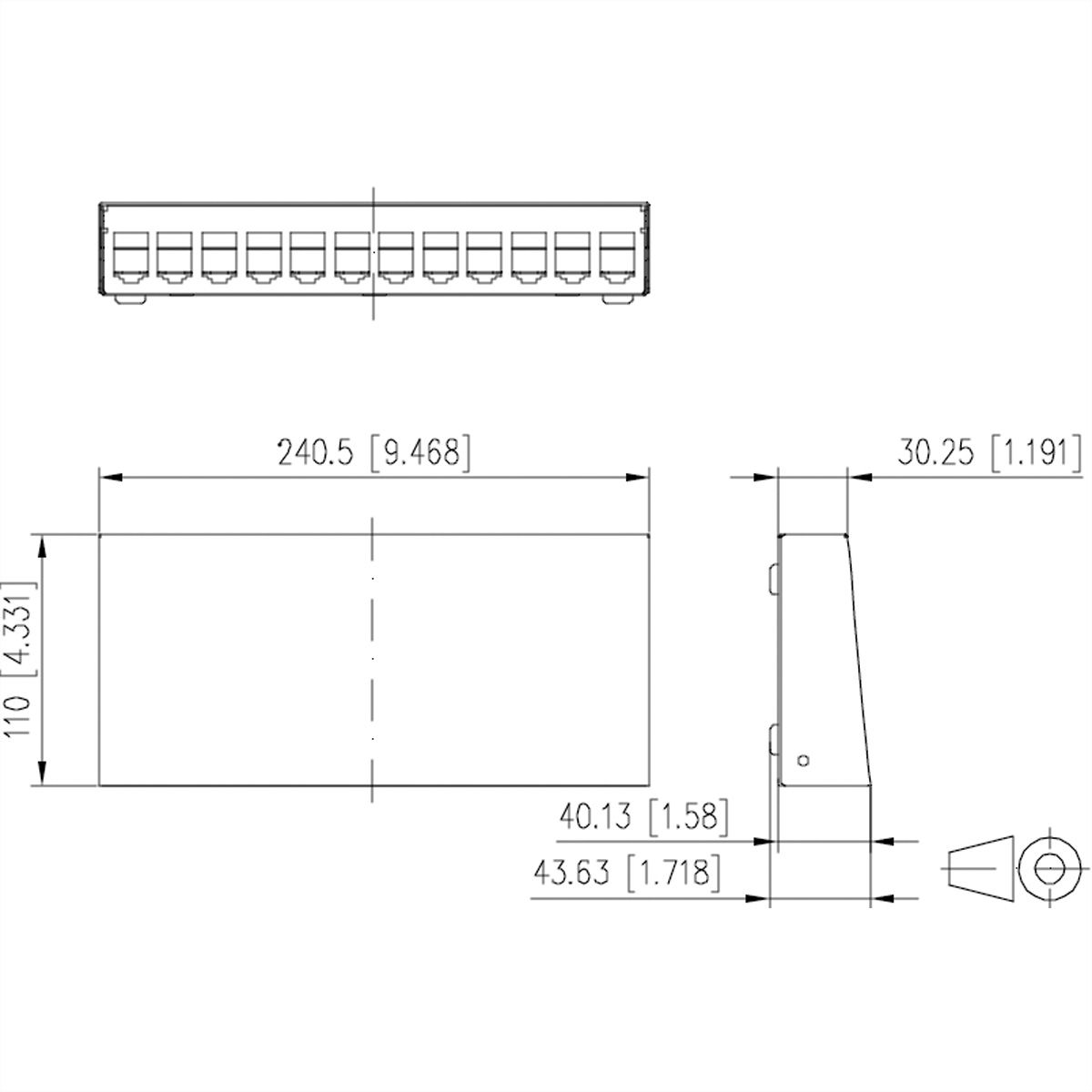 Boîtier pour 12 modules E-DAT