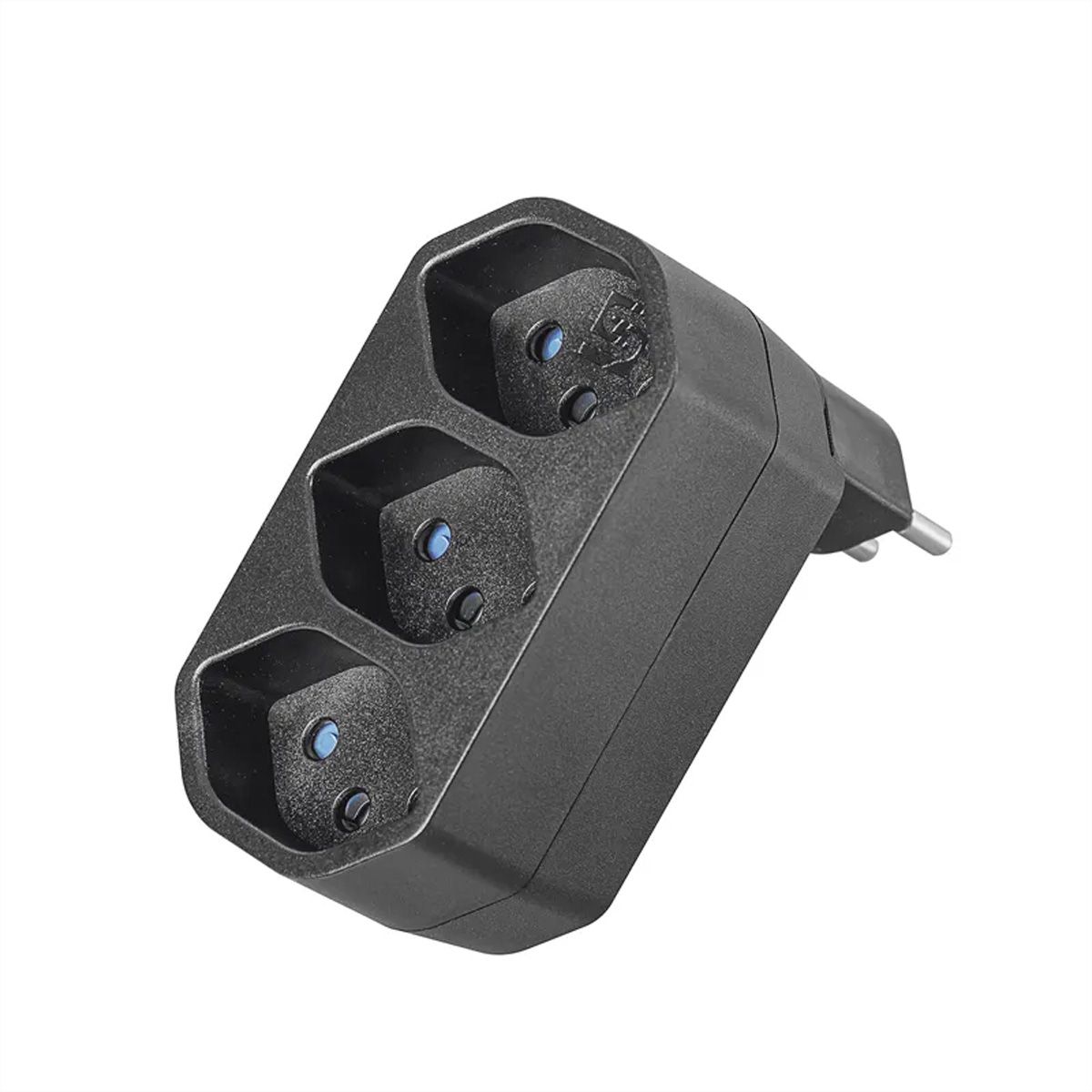 Steffen Mehrfachadapter Manta 3xT13, drehbar 320°, schwarz