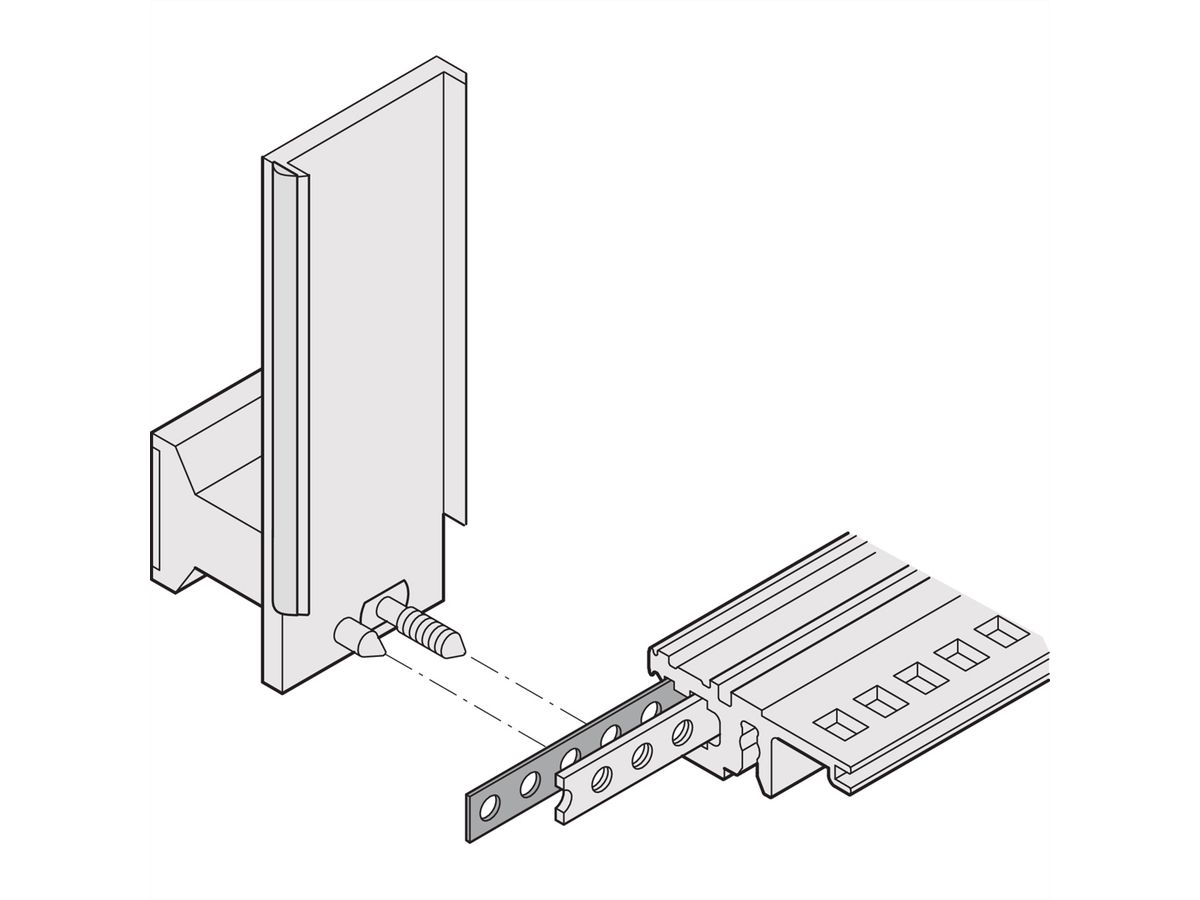 SCHROFF Bande perforée horizontale, 63 CV