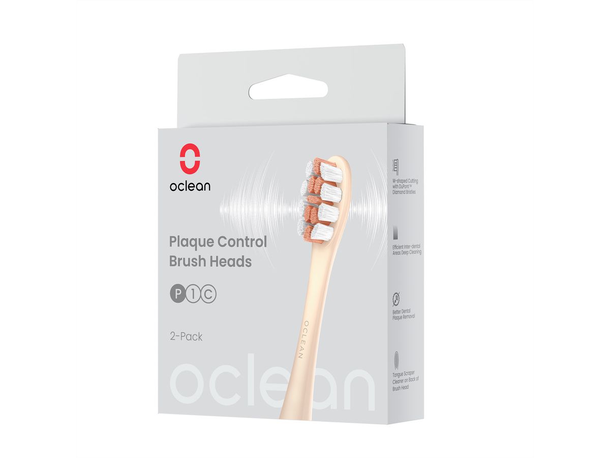Oclean Ersatzkopf Plaque Control P1C8, X Pro, grün, weis, blau, 4er Pack