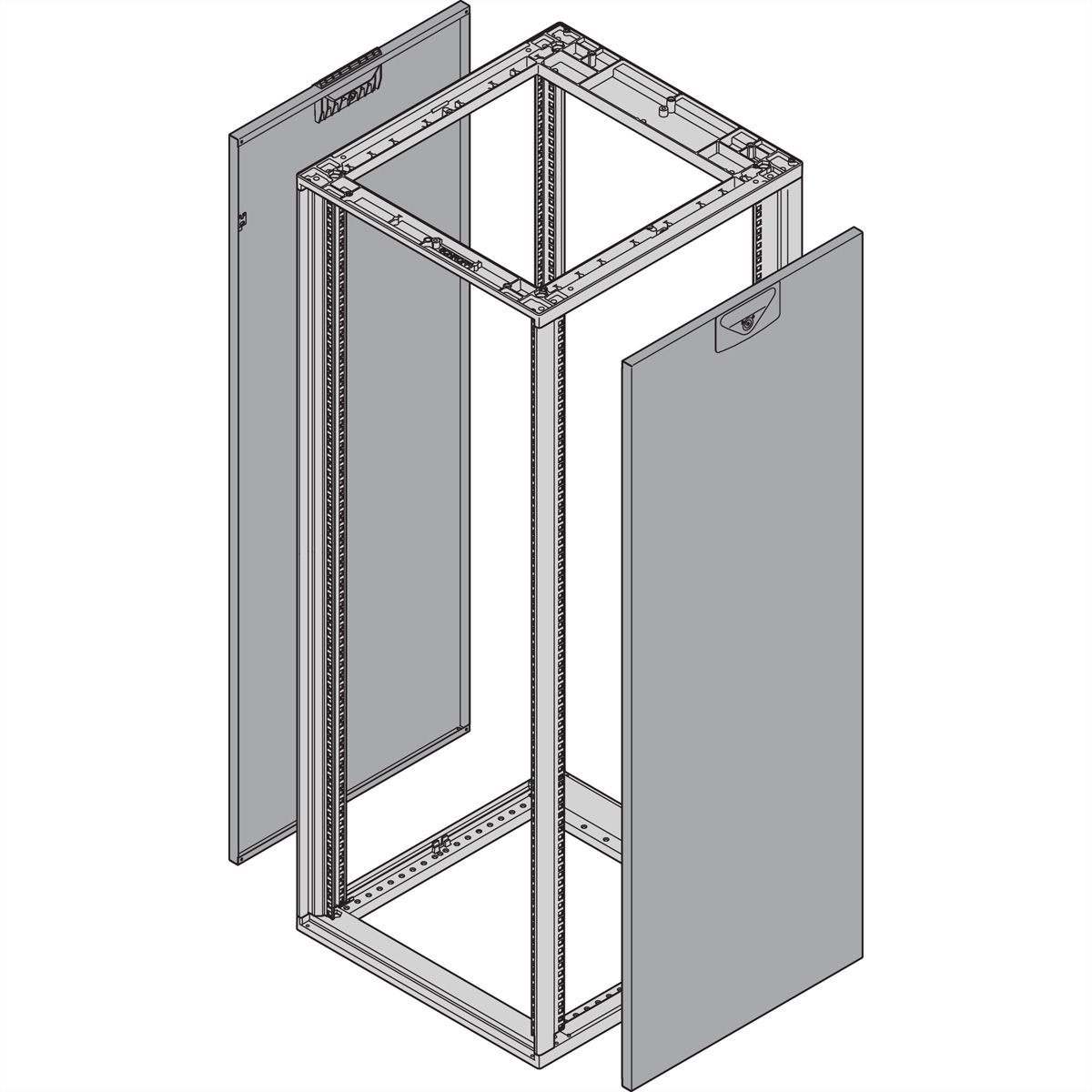 SCHROFF Seitenwand für Slim-Line - SEIT.WD.43HE 800T SL 7021 2X
