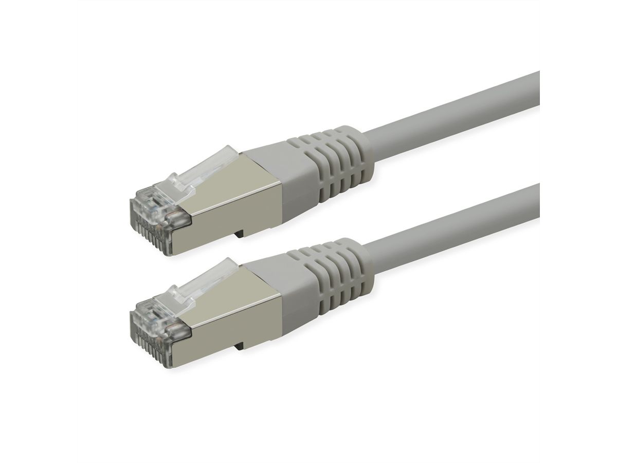ROLINE Cordon Cat.6 (Classe E), PoE, S/FTP (PiMF) , gris, 0,3 m