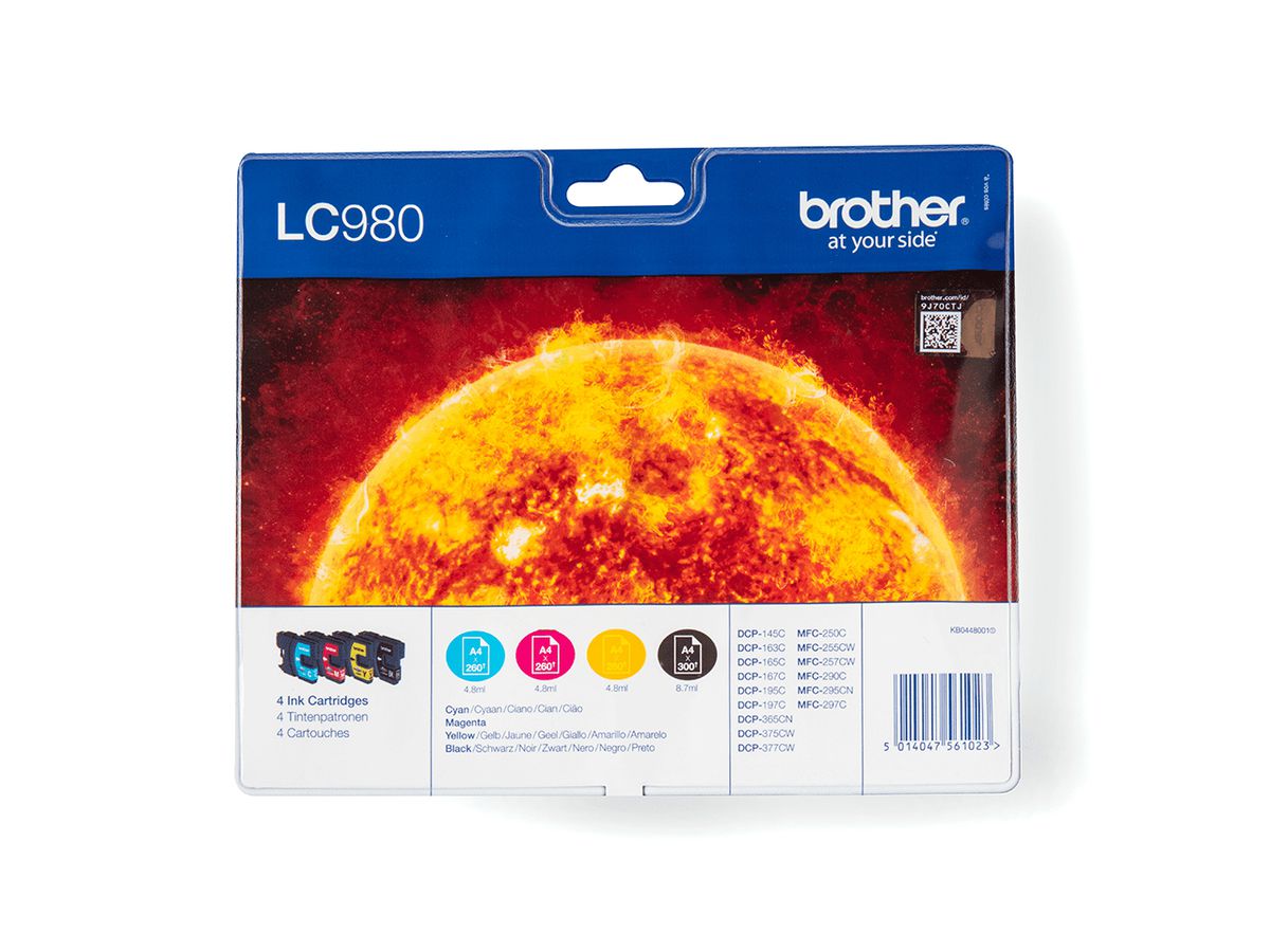 Brother LC980VALBP - Pack de cartouches d'encre originales