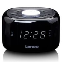 Lenco Radiowecker, CR-12BK, schwarz, FM Radio, mit Nachtlicht