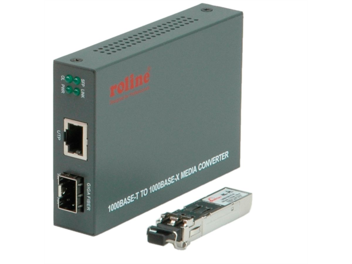 ROLINE Convertisseur Gigabit, RJ-45 - LC (avec module mini-GBIC)