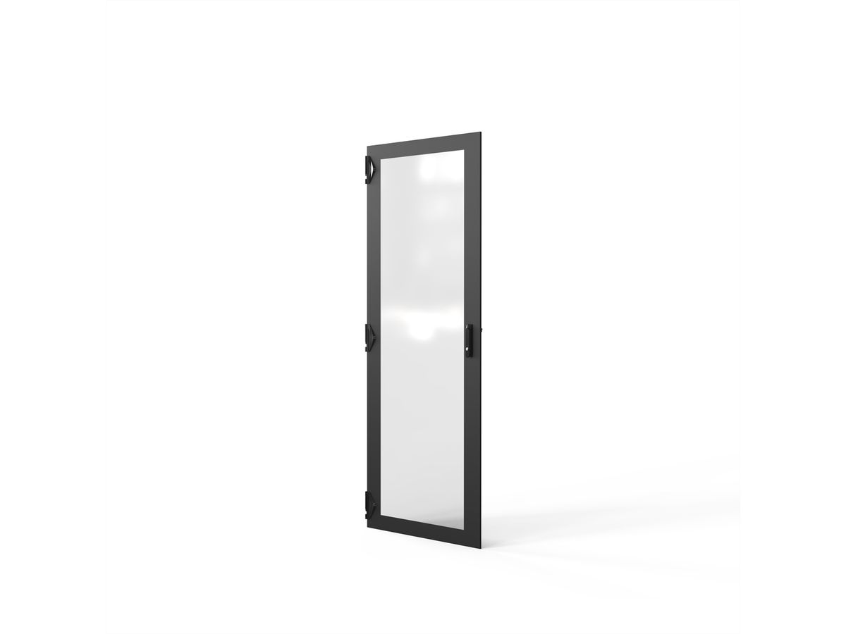 SCHROFF Porte en verre 2000H 800 IP55 fermeture 3 points RAL7021