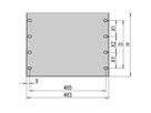 Face avant 19" SCHROFF, 9 U, 3 mm, Al, RAL7035