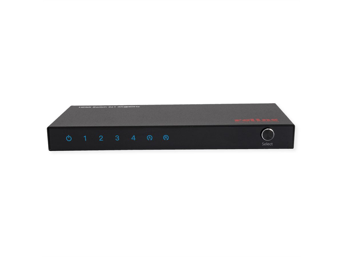 ROLINE 4K HDMI Switch, 4-fach, mit Fernbedienung