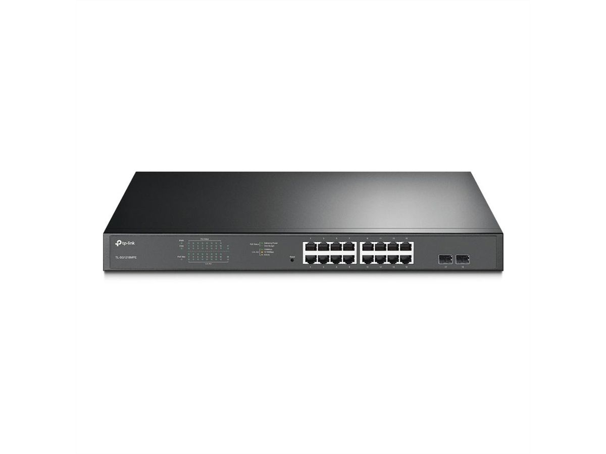 TP-Link TL-SG1218MPE PoE Switch , 16x Gigabit PoE+ Ports, 2x SFP Slots