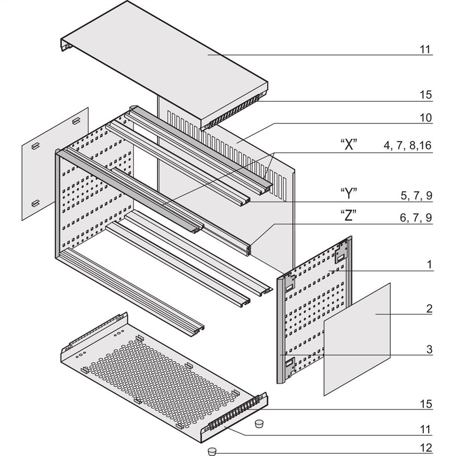 SCHROFF ratiopacPRO Komplettgehäuse - RATIOPAC PRO 3HE 84TE 435T