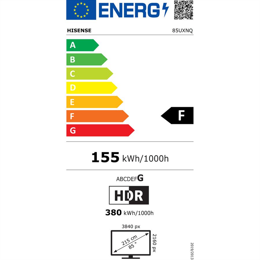 Hisense TV 85UXNQ 85", ULED 4K, Mini LED 5'000 Nits