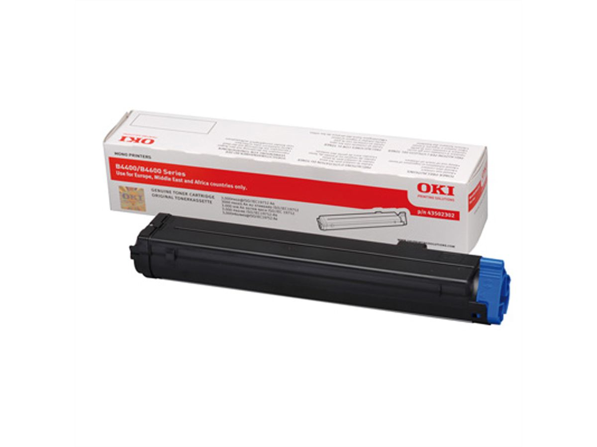 OKI Toner 43502302, schwarz für ca. 3.000 Seiten für B4400 / B4600