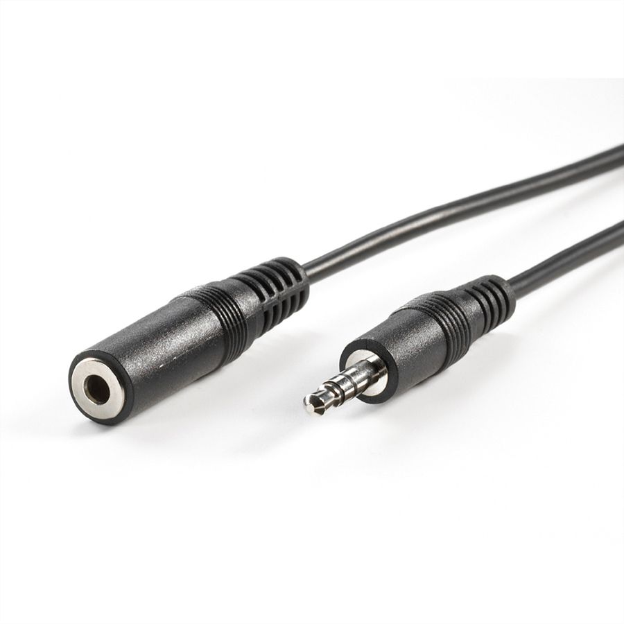 VALUE 3,5mm Verlängerungskabel ST / BU, schwarz, 2 m