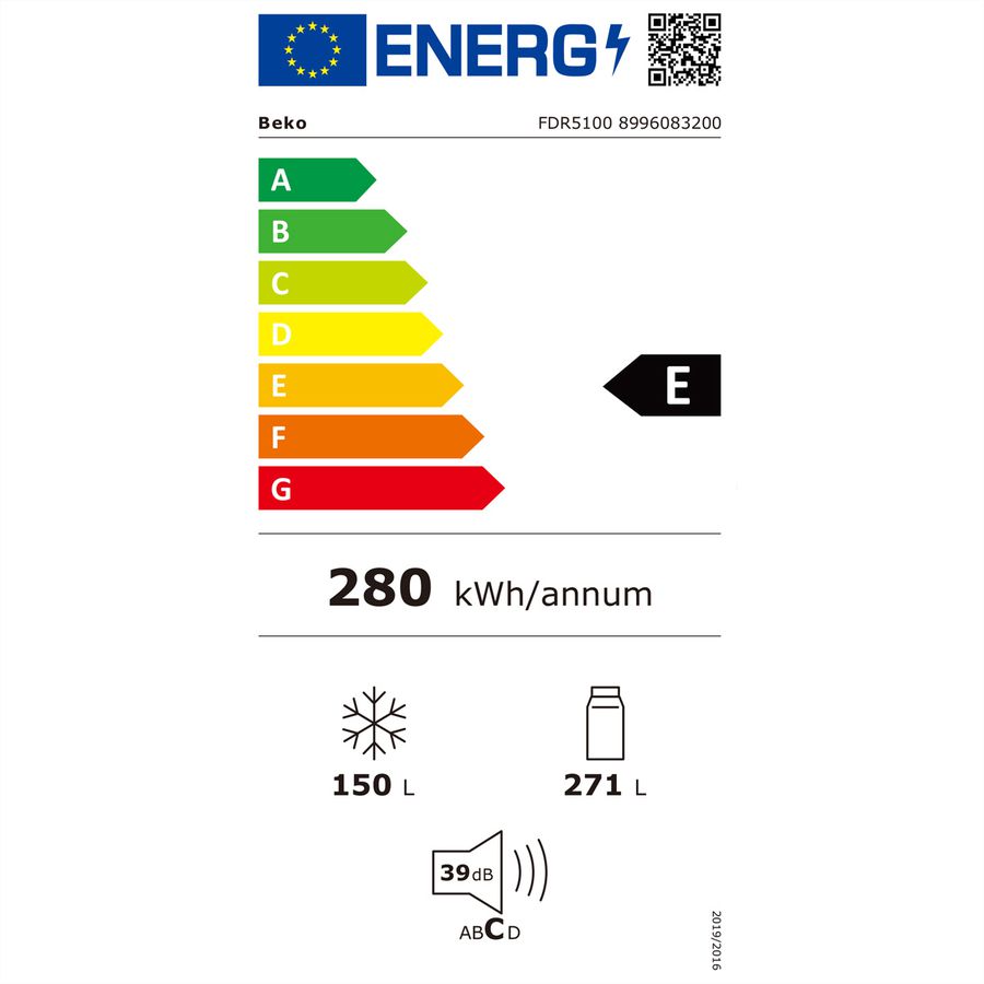 Beko Side by Side FDR5100, 421l, E,4-türig