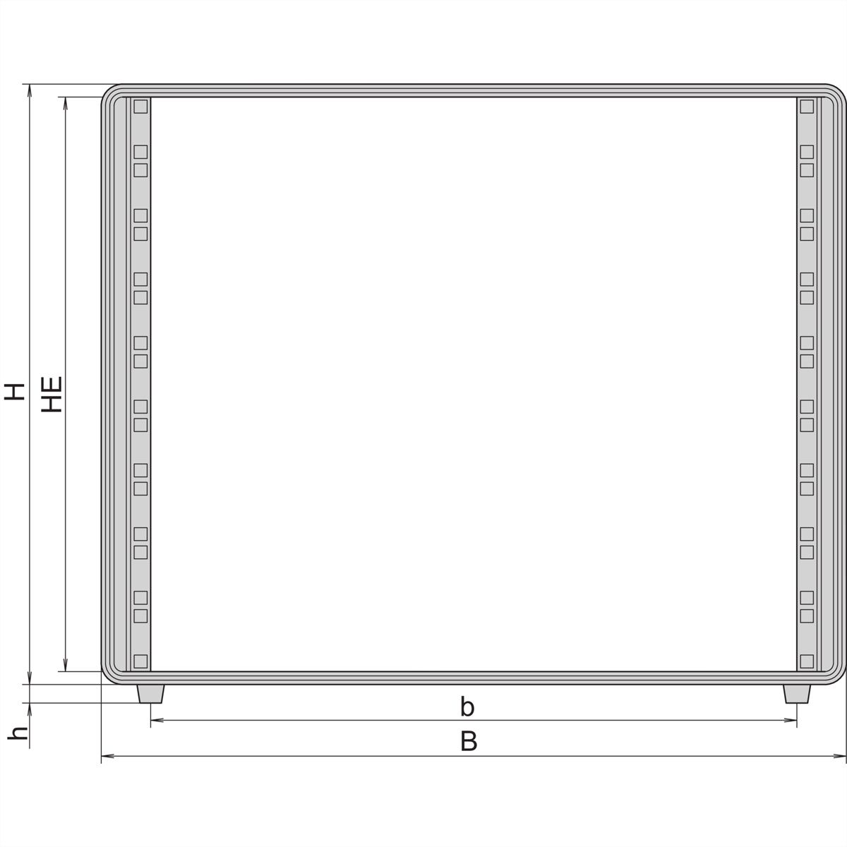 SCHROFF Comptec 19" Desktop Case, non blindé, capot alu, 9 U, 84 HP, 600 mm