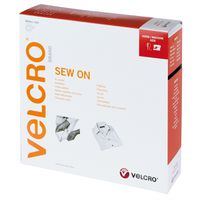 VELCRO® Crochets & velours 50mmx10m blanc, bande à coudre