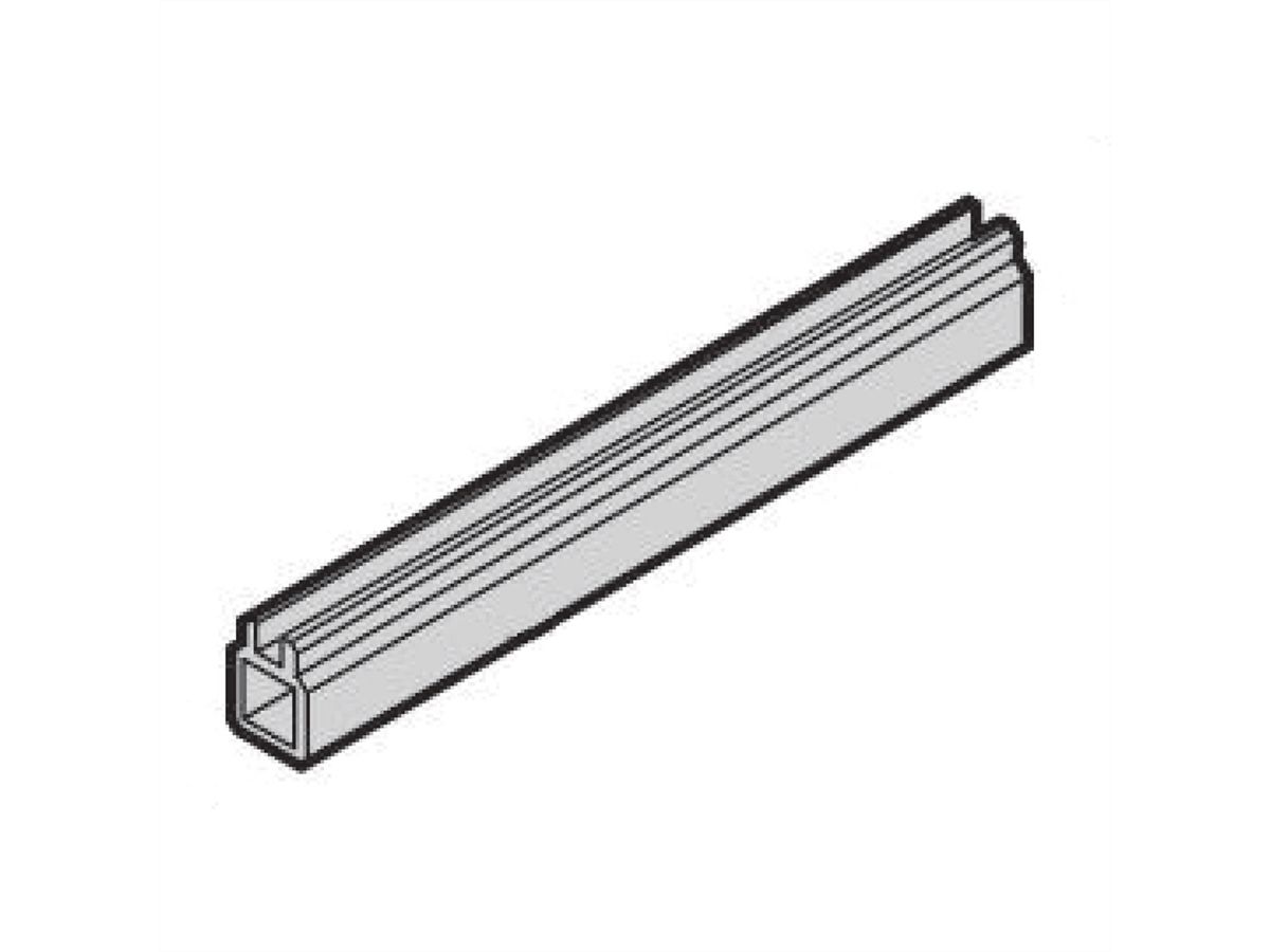 SCHROFF Rail de guidage multipièce, pièce intermédiaire, extrusion plastique, 1000 mm, largeur de rainure 2 mm, gris, 10 pièces