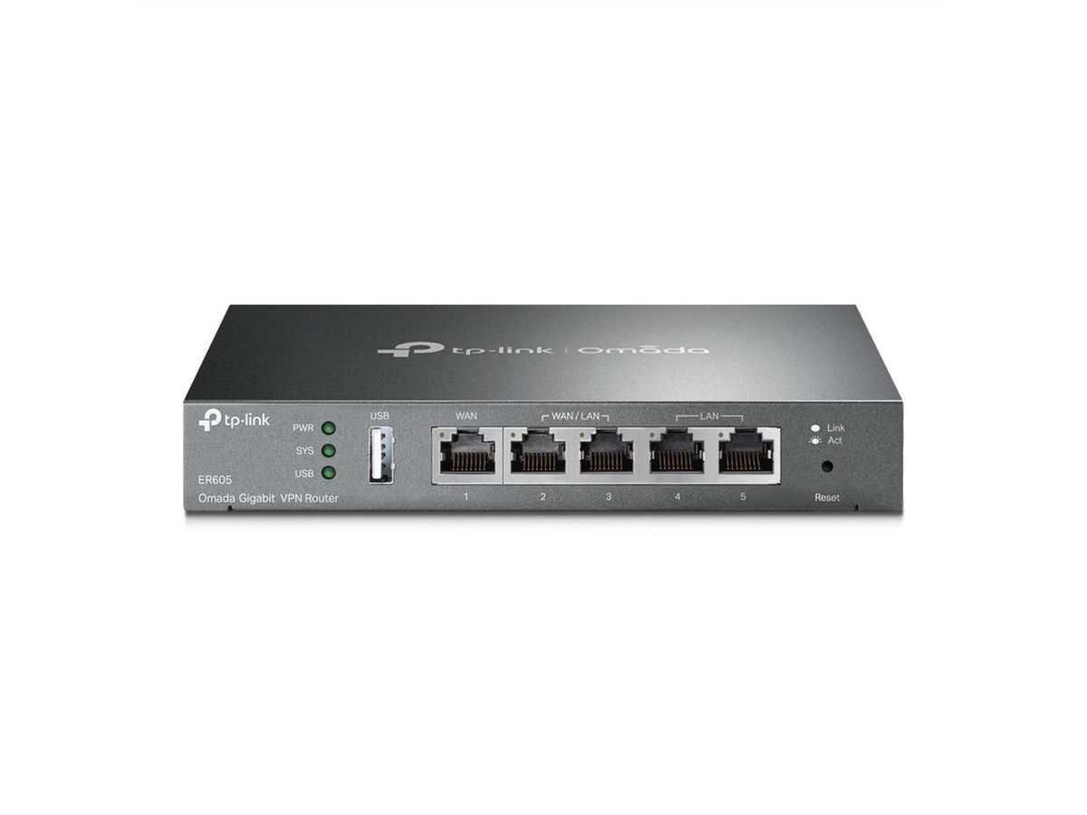 TP-Link ER605 VPN Router , 1x Gigabit WAN, 3x Gigabit WAN/LAN