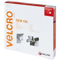 VELCRO® Crochets & velours 30mmx10m blanc, bande à coudre