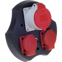 BACHMANN Std.-Einsatz 2xCEE7/3-1xCEE f., für Kabeltrommel 399.180Thermoschutz