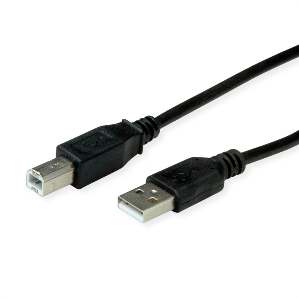 ROLINE RM Câble USB 2.0, type A-B, noir, 0,8 m
