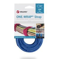 VELCRO® One Wrap® Strap 20mm x 330mm, 25 pièces, bleu