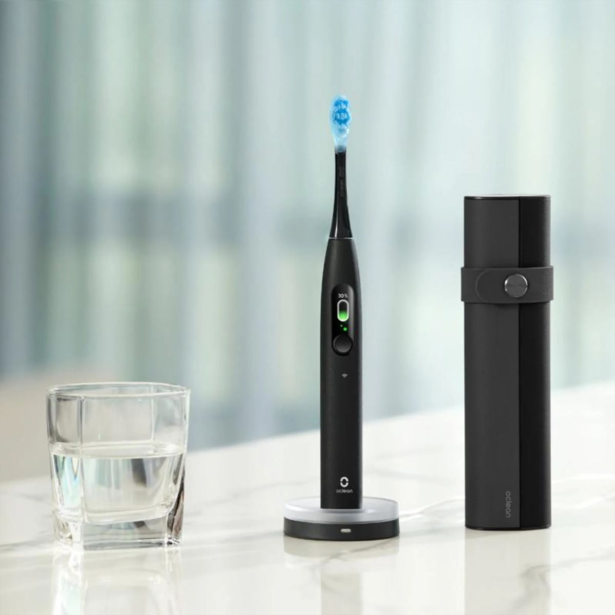 Oclean X Ultra 20 Set Schallzahnbürste Grün, 84’000 Bewegungen/min, Smart Touchscreen, 40 Tage Akku