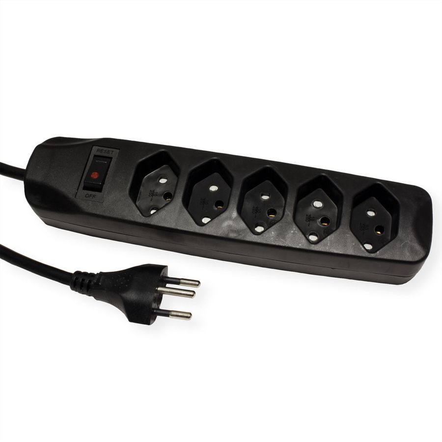 BLANK Multiprise, 5xT13, avec interrupteur, noir