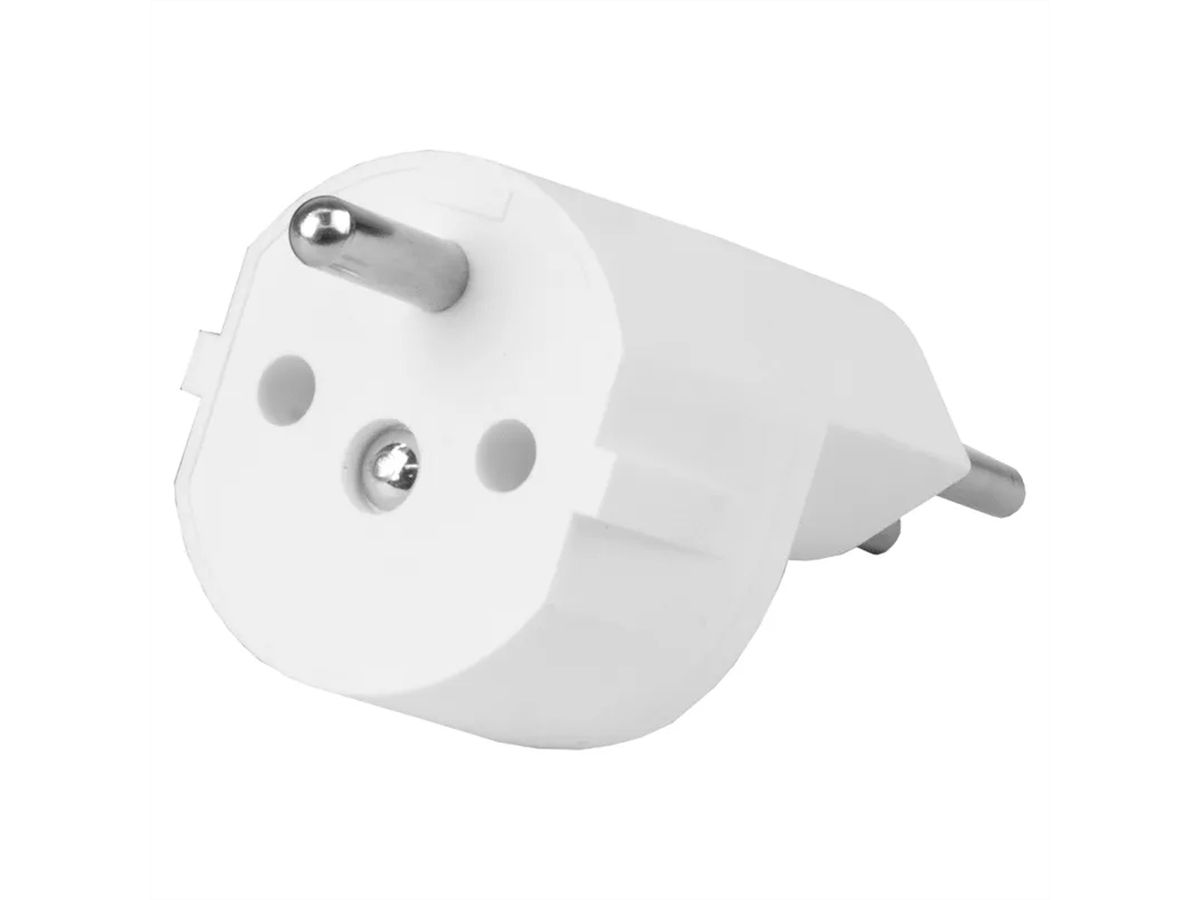Steffen FIX Adapter DE/CH, CEE7/17 T12 3-polig dezentral weiss