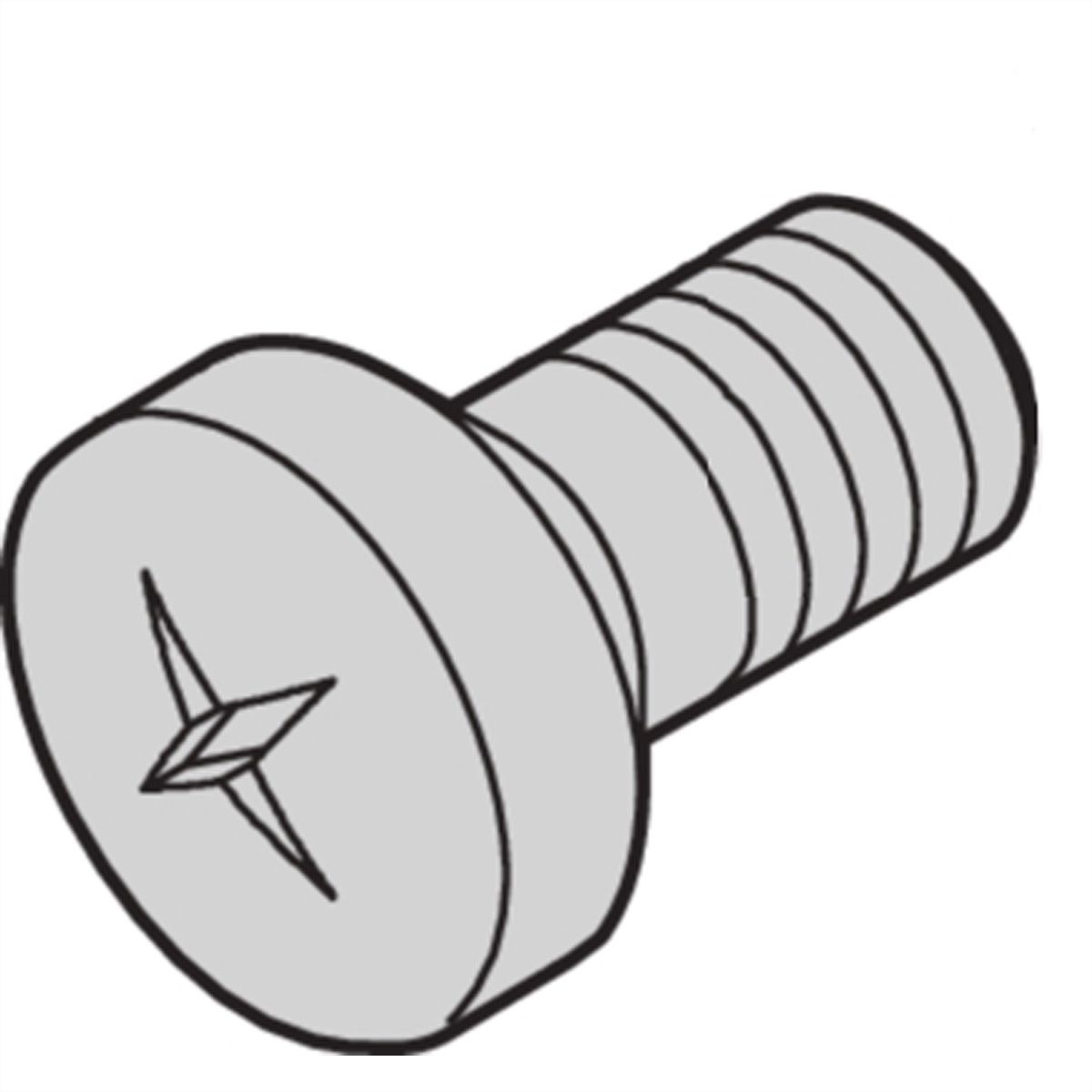 SCHROFF Linsenkopfschraube mit Kreuzschlitz - LIN.SCHR. M2,5X 6 100ST