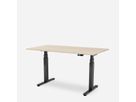 WRK21 Bureau Work 120 x 80 cm, Hauteur réglable, Mandal érable / Noir