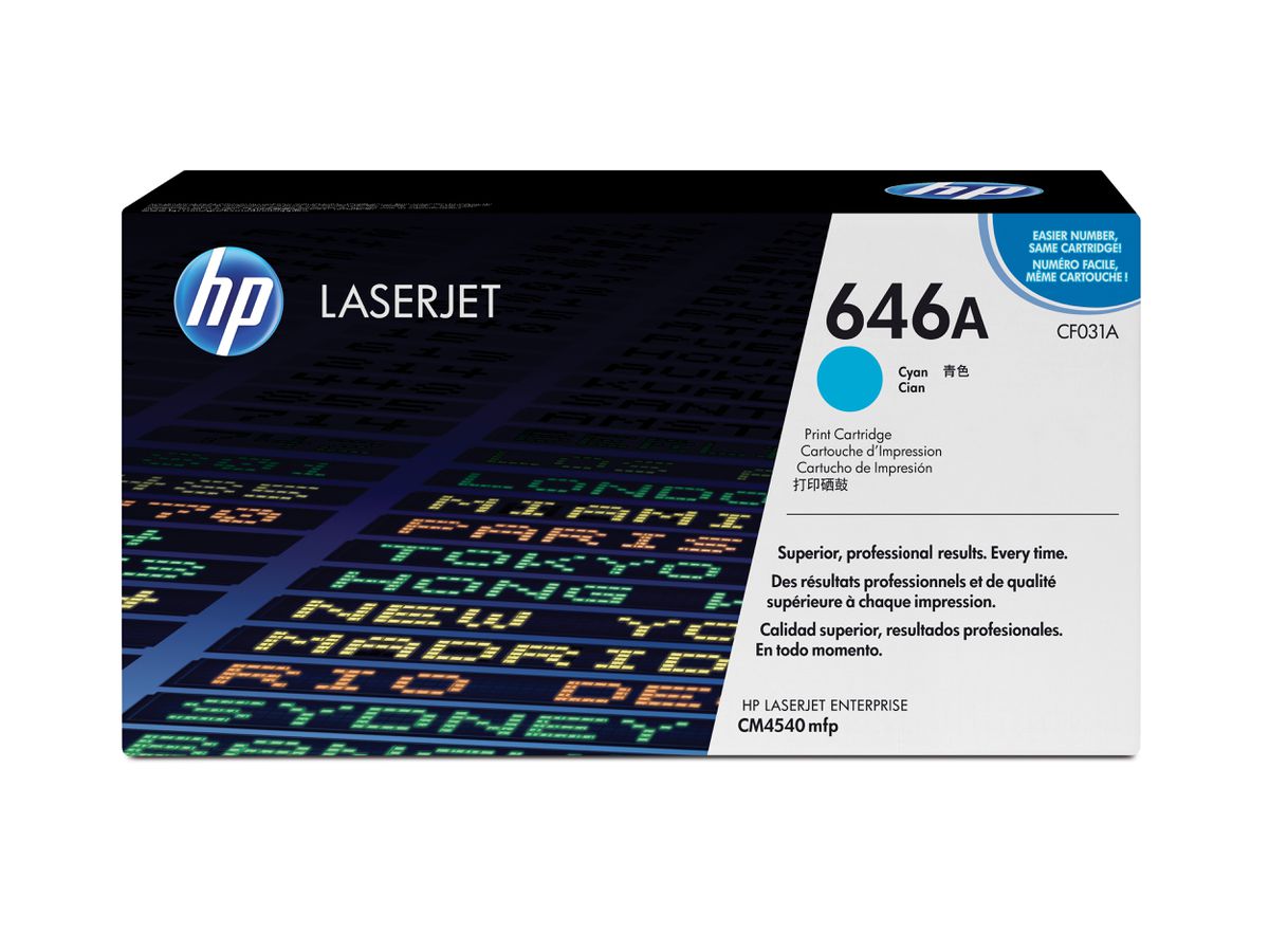 HP 646A toner LaserJet cyan authentique