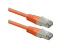 ROLINE Cordon Cat.6 (Classe E), PoE, S/FTP (PiMF) , orange, 0,3 m