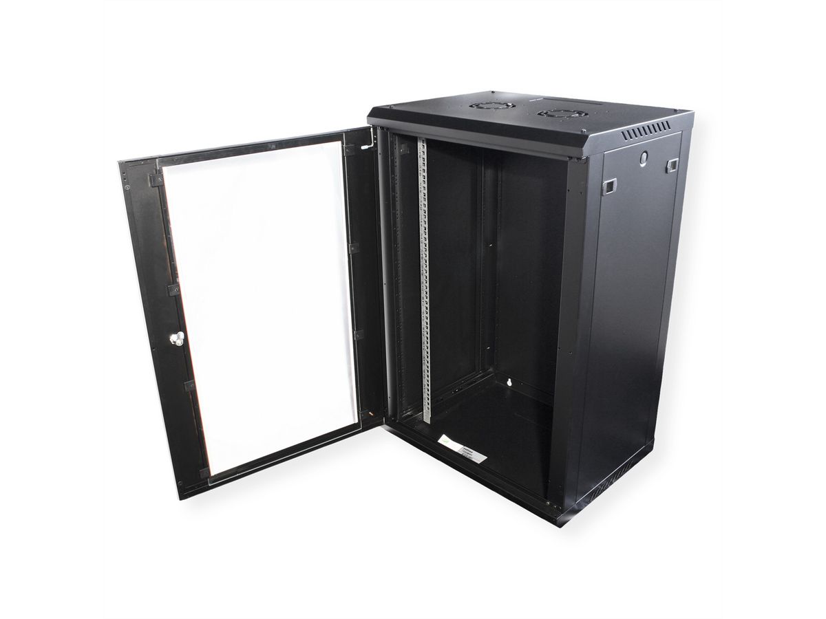 ROLINE 19" Boîtier mural Basic Plus 18U, 600x450 LxP noir