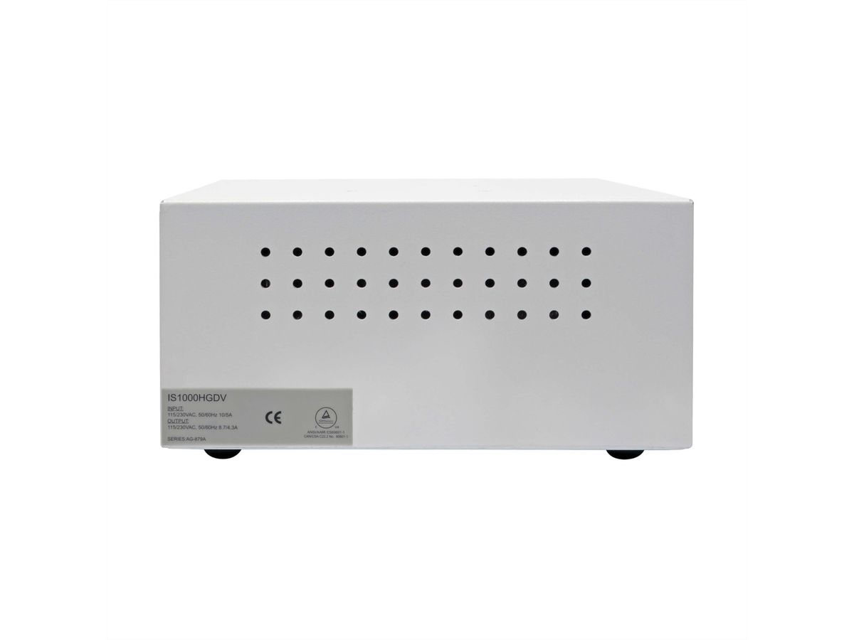 Eaton Isol. Trafo Dual-Volt. 115/230V 1000W 60601-1 Medical C14 In 8 C13 Out