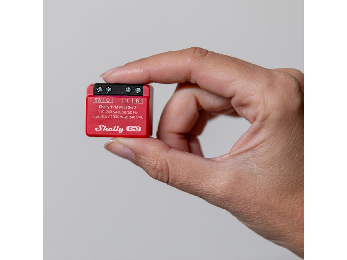 Shelly Acteur de switch 1PM Mini Gen3, (Dual pack) Nouvelle boîte