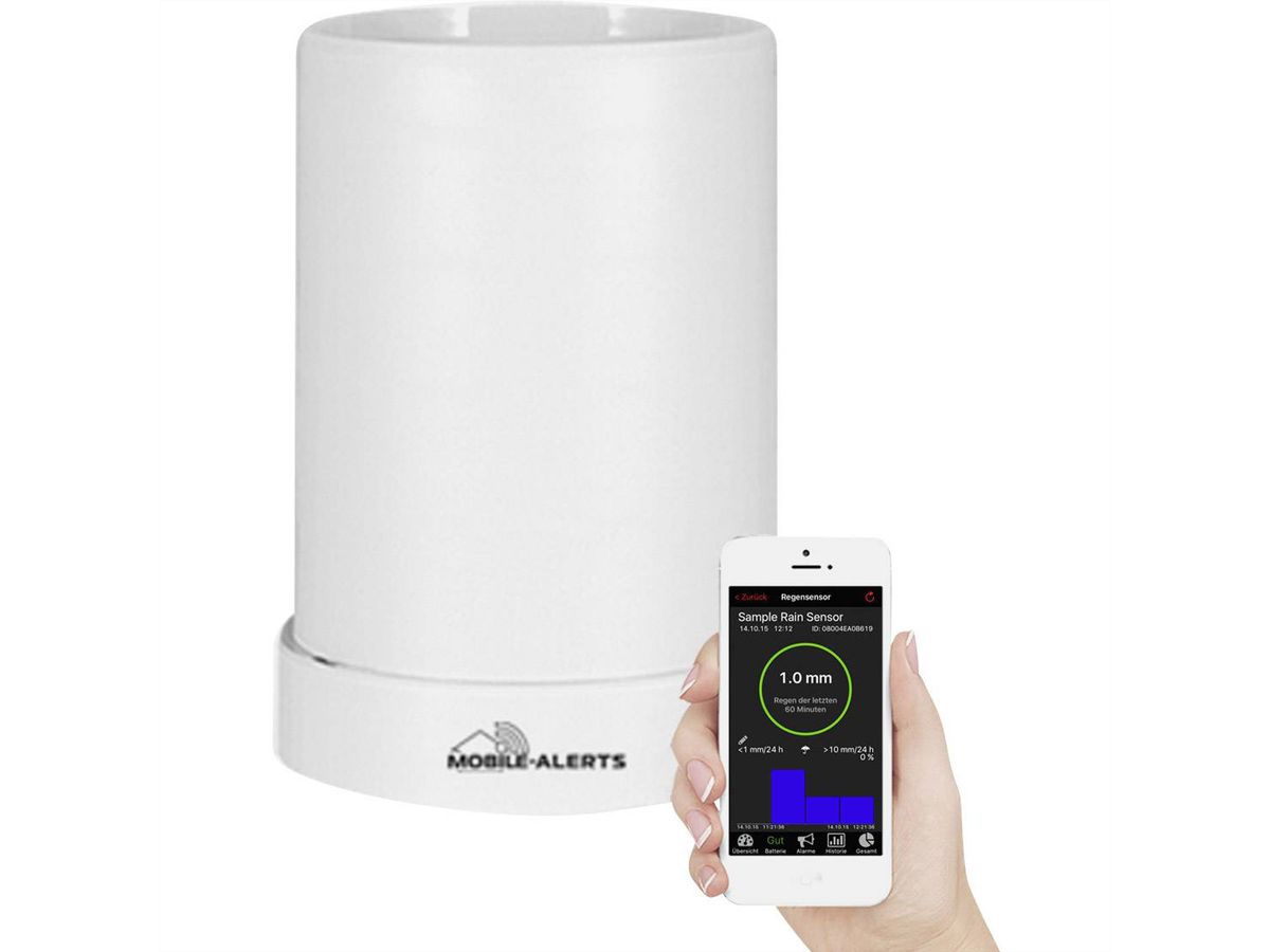 TechnoLine Mobile Alerts MA10650, Regensensor, weiss, 100m Reichweite