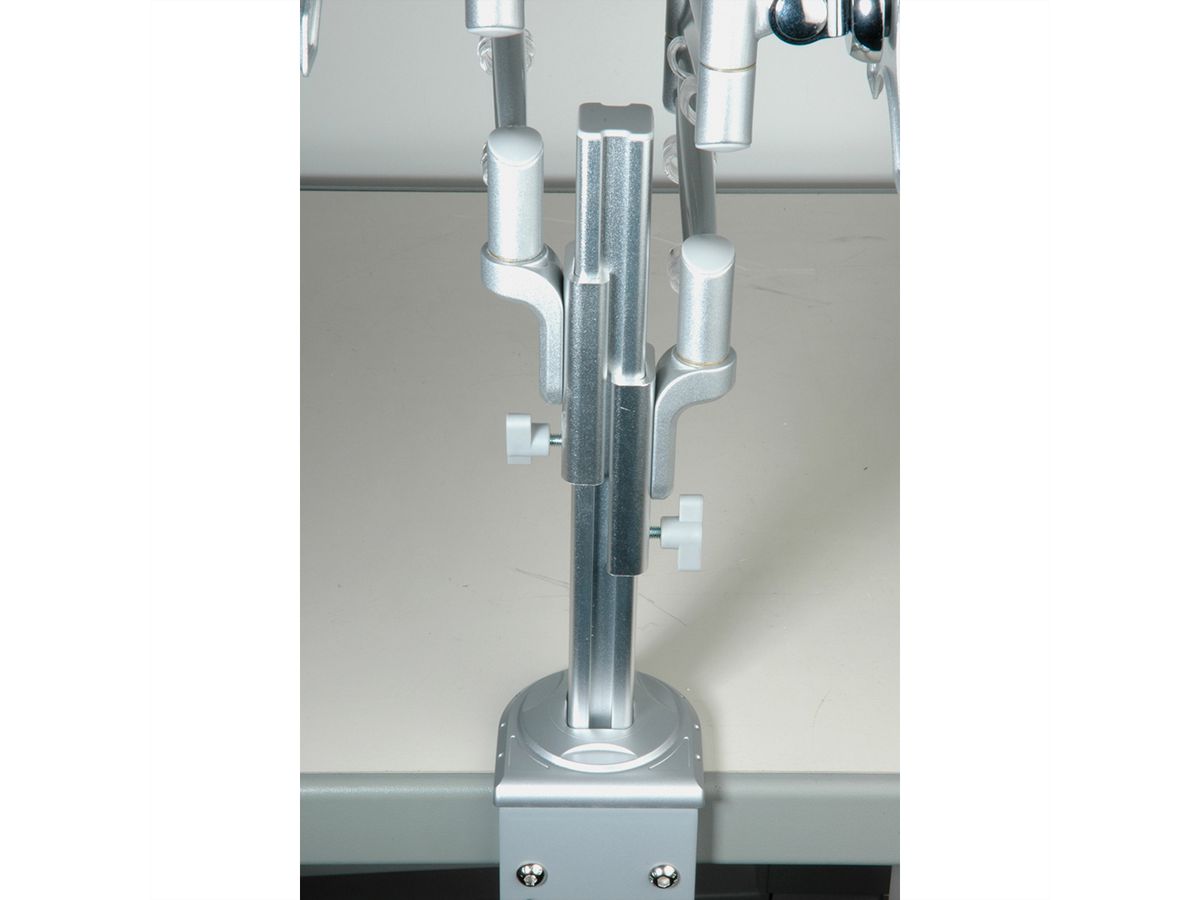 VALUE LCD-Doppelarm Tisch-Trägerstange, 4 Gelenke, separat höhenverstellbar
