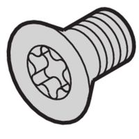 Vis à tête fraisée de SCHROFF, Torx M4x14 mm, acier zingué