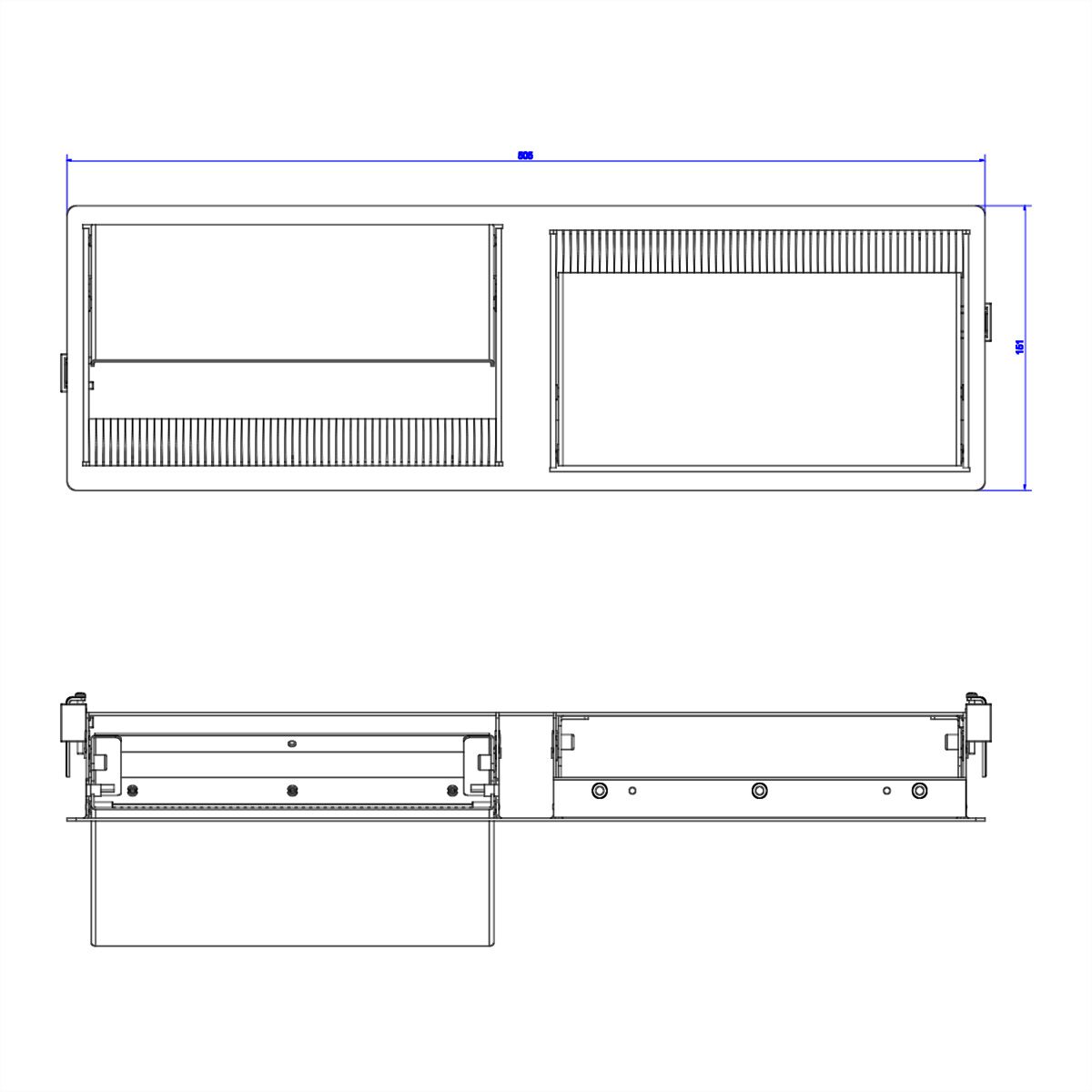 BACHMANN CONI DUO Cadre de montage 2x  small, blanc RAL9010