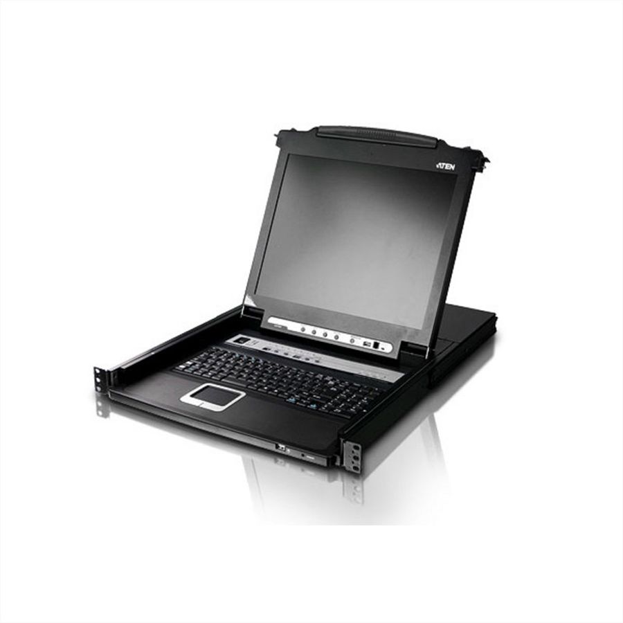 ATEN CL5708M 43cm LCD KVM Switch, USB-PS/2,VGA, 8 Port, FR-Layout