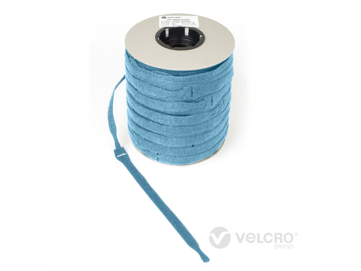 VELCRO® One Wrap® Strap 20mm x 200mm, 750 pièces, turquoise