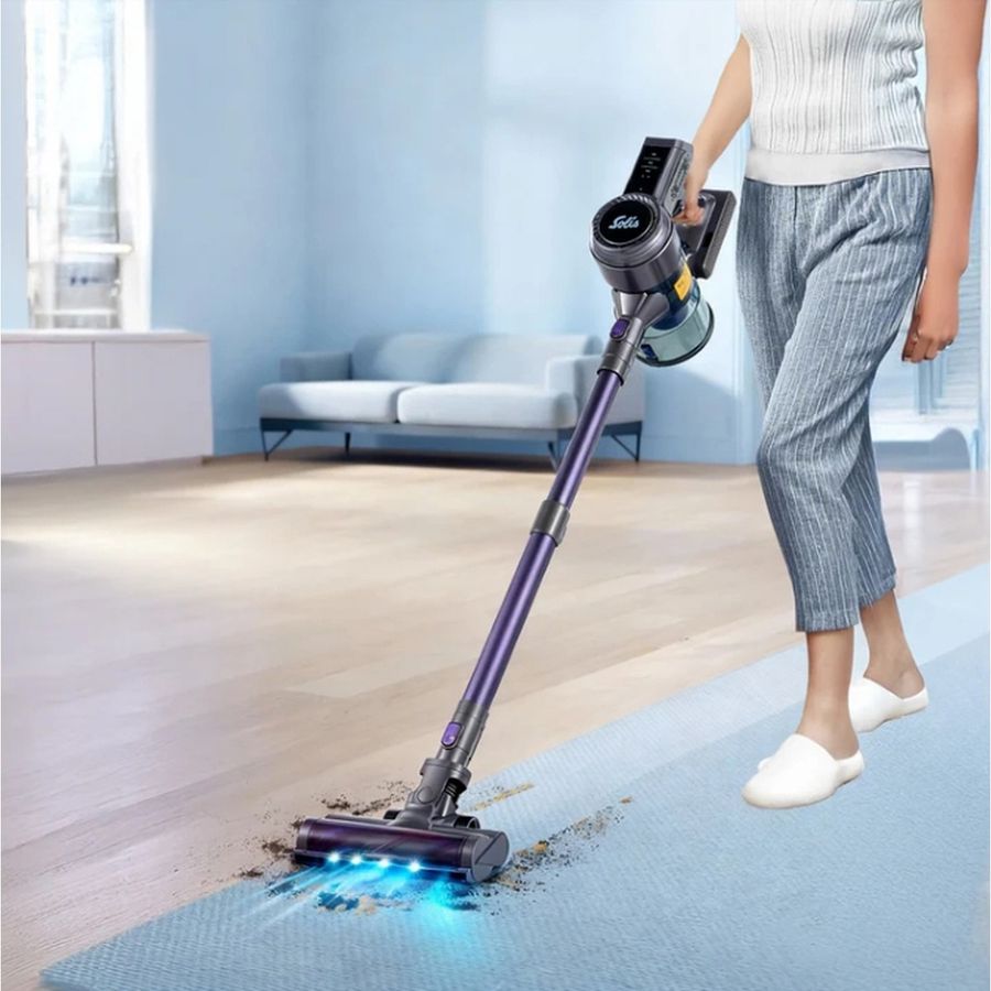 Solis Flexi Vac Cleaner 350, aspirateur sans fil, 350 W, Li-Ion, , gris/violet