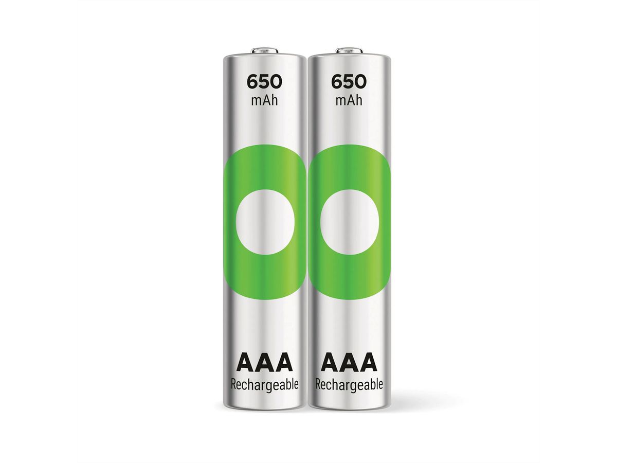 GP Batteries Recyko+, Akku 2xAAA , 650 mAh, 1,2 V