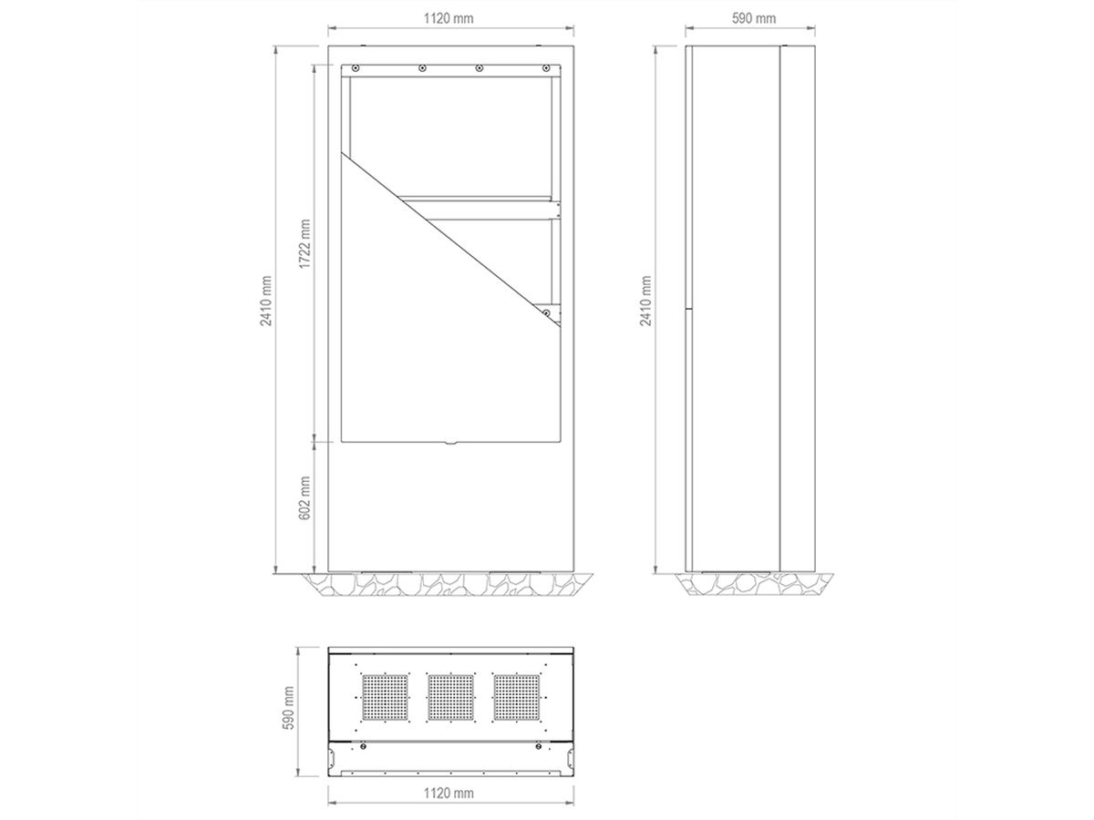 Hagor Outdoorstele ScreenOut Kiosk OH75, Outdoor, schwarz