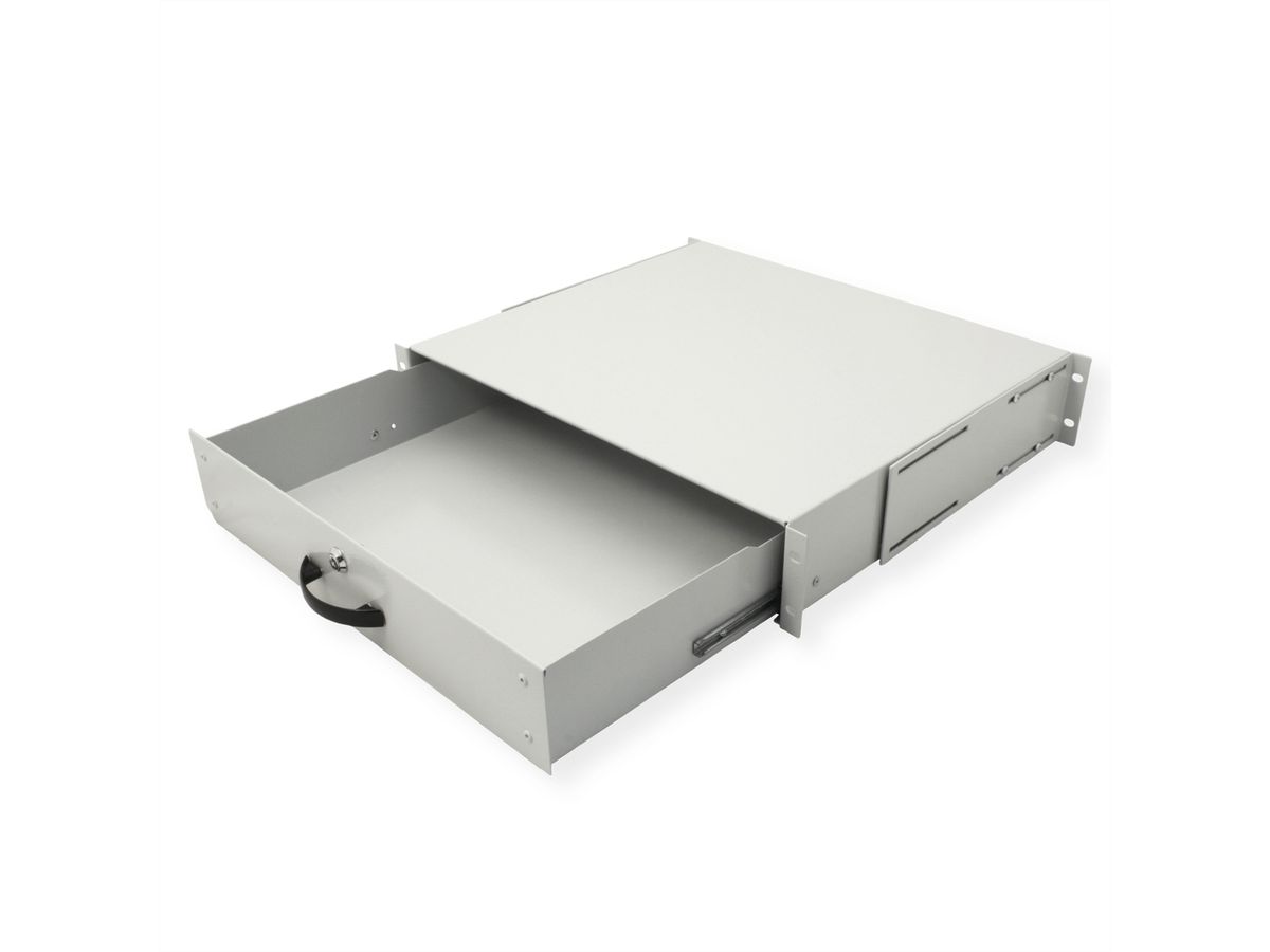 ROLINE 19-Zoll Tastatureinschub 2 HE, 400 T abschließbar grau