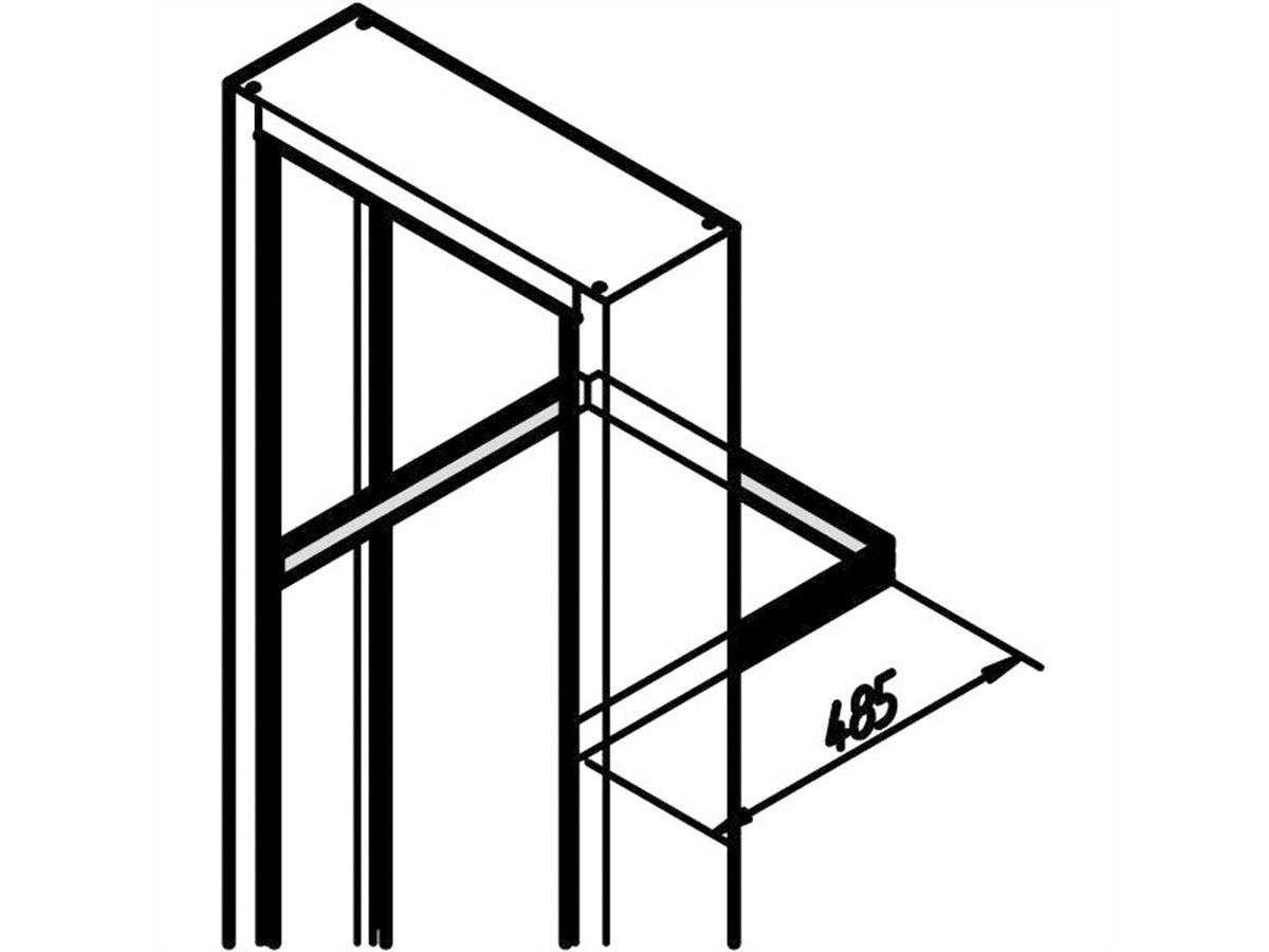 SCHROFF Kabelabfangschiene - KABELABFANGSCHIENE 483L