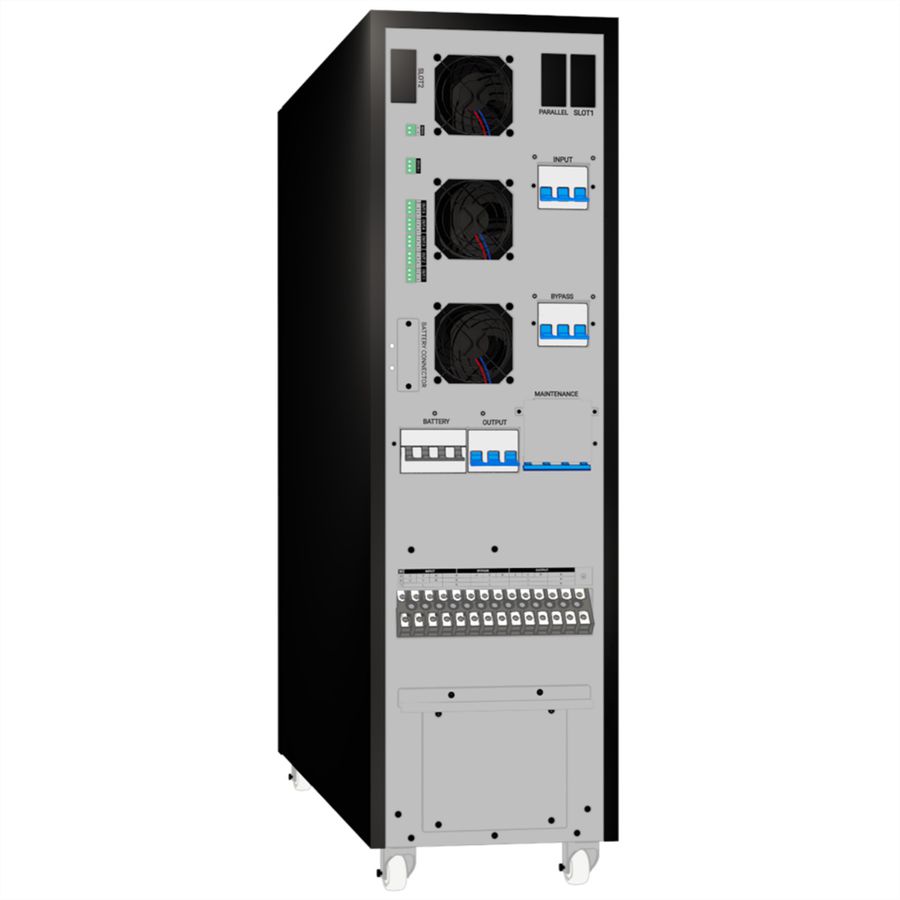 IST7 10kVA - Online Tower USV –  64x 9Ah Batterien – 17 Min. Autonomie bei 100% Last, mit internen Batterien – 32x 9Ah LL & externer Batterieschrank BB4 mit 32x 9Ah LL