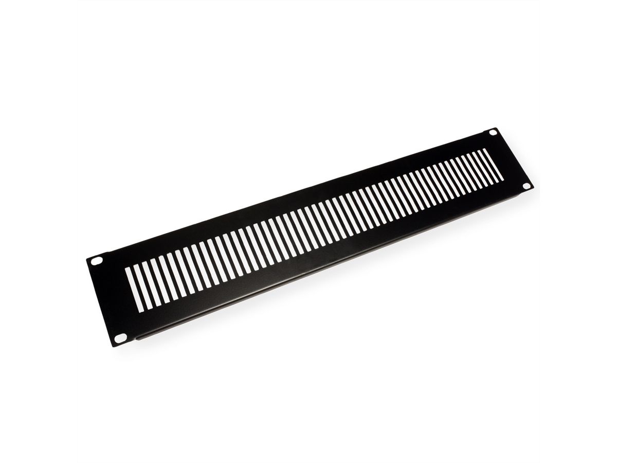 VALUE 19"-Belüftungs-Frontplatte 2 HE, schwarz