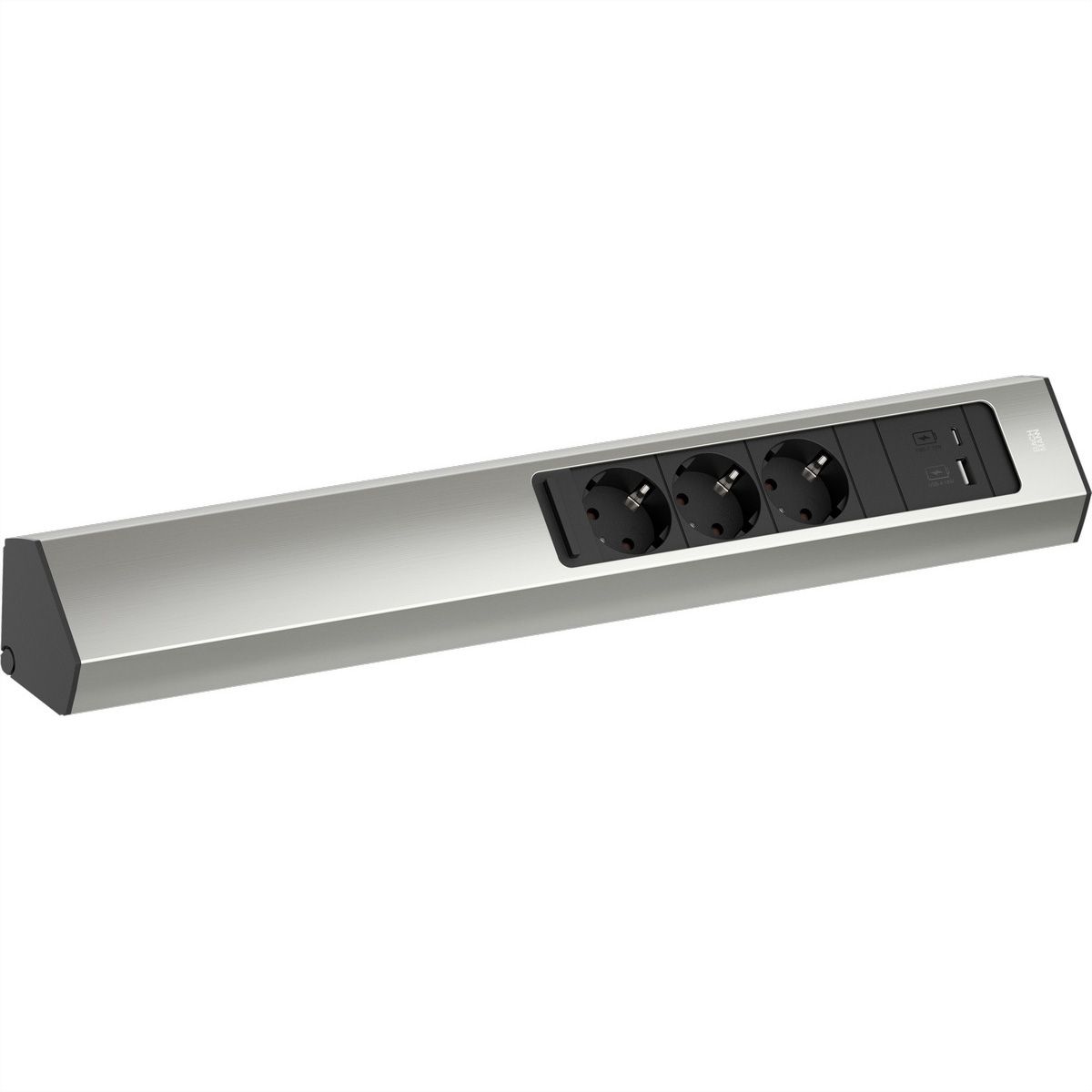BACHMANN CASIA 2 3xCEE7/3 1xUSB A/C 22W 2,0m AEH aspect inox
